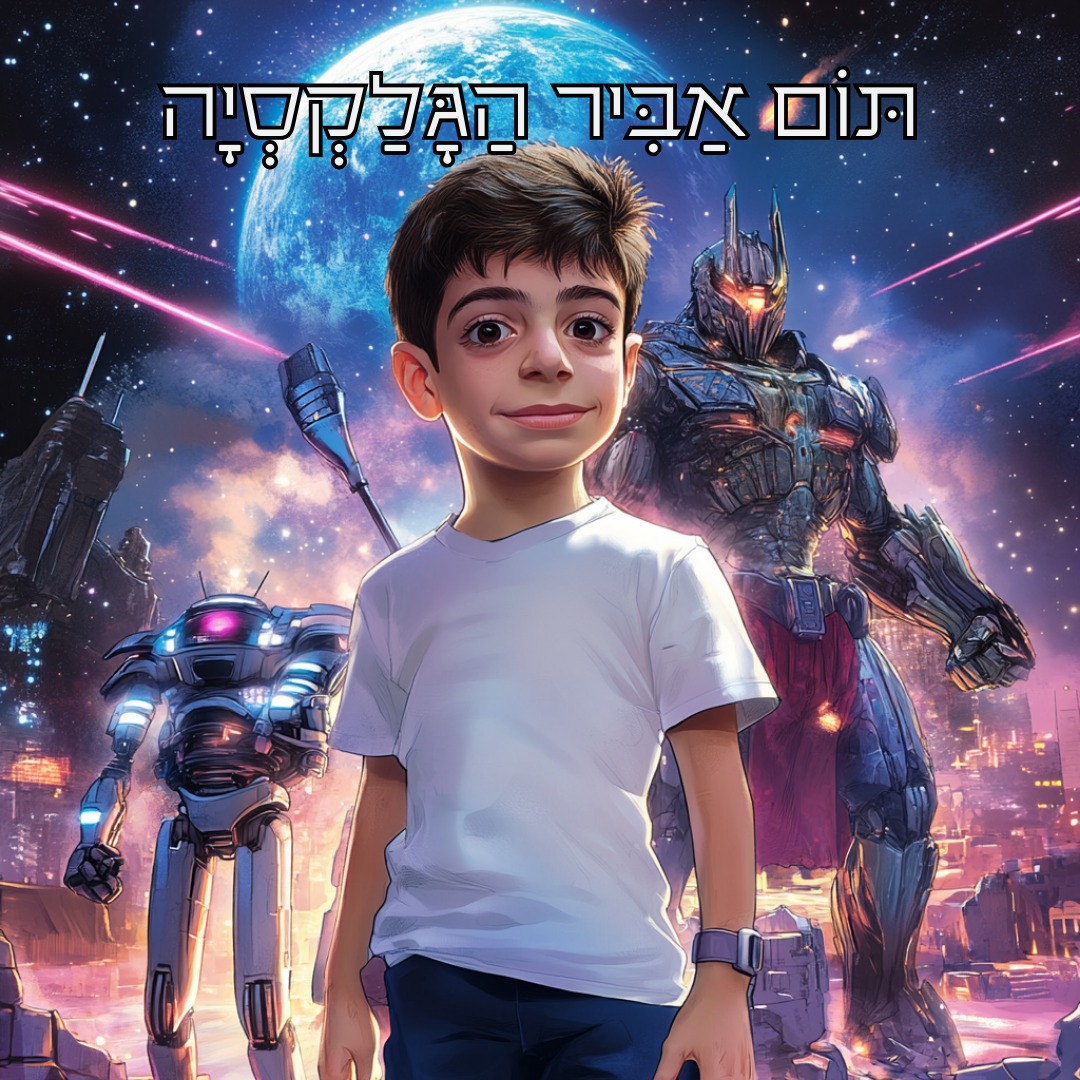 ספר ילדים מותאם אישית בנושא אביר הגלקסיה